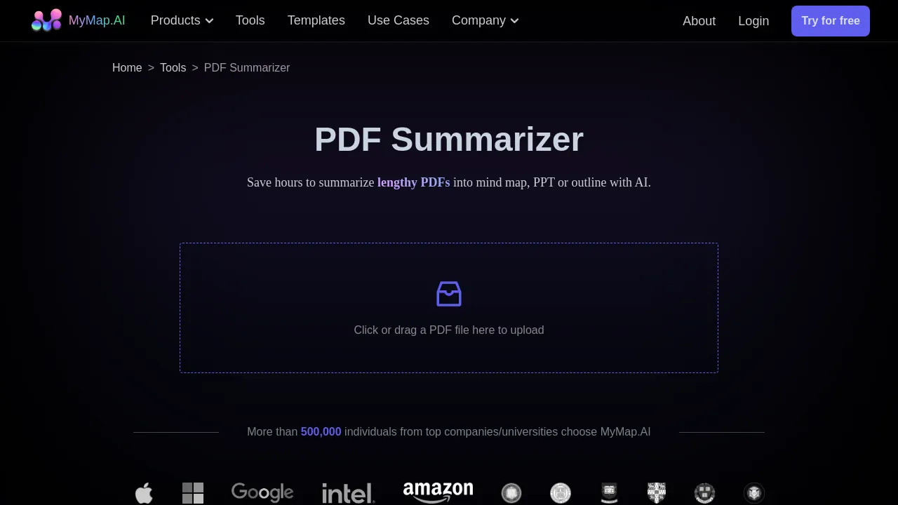 Mymap ai pdf summarizer bestofai